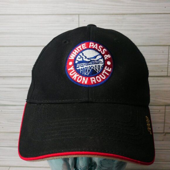 White Pass Yukon Route Skagway Alaska Adjustable Cotton Black Ball Cap Hat 2009 - Picture 5 of 8